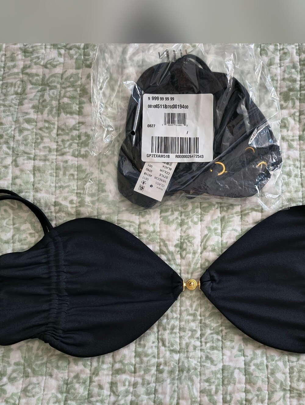Pacsun Black Isla Charm Bralette Bikini Top - Like New
